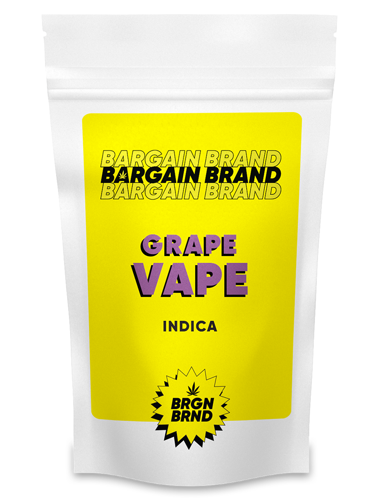 Bargain Brand Grape Vape - grape-flavored indica cannabis vape cartridge